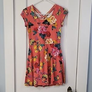 Ambiance Fit&Flare Criss-Cross Floral Dress
